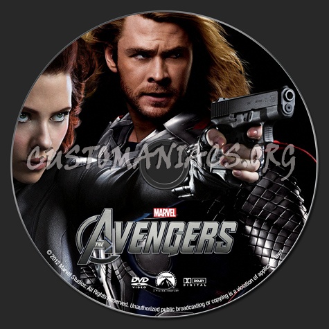 The Avengers dvd label