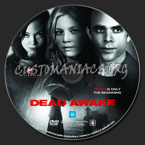 Dead Awake dvd label