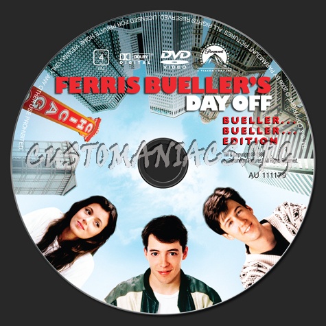 Ferris Bueller's Day Off dvd label