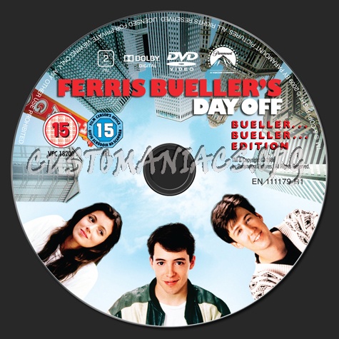 Ferris Bueller's Day Off dvd label