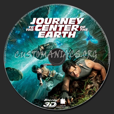 Journey to the Center of the Earth (2008) 3D blu-ray label