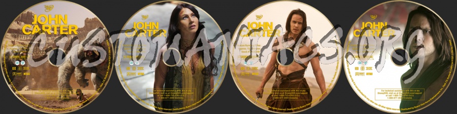 John Carter dvd label