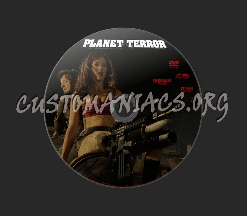 Planet Terror dvd label