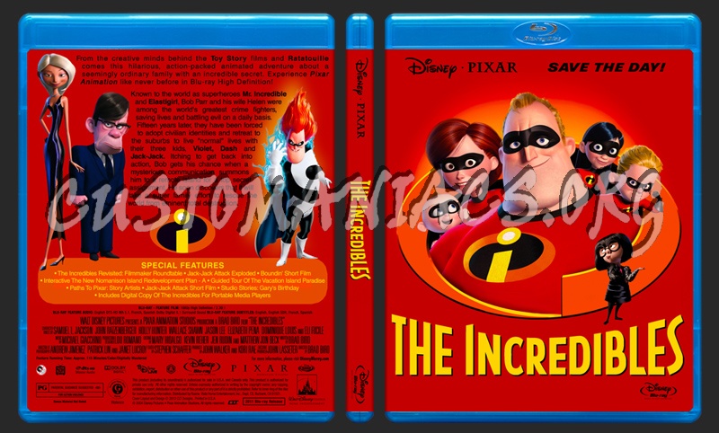 The Incredibles blu-ray cover