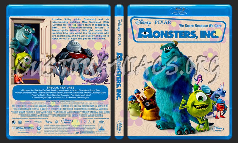 Monsters Inc blu-ray cover