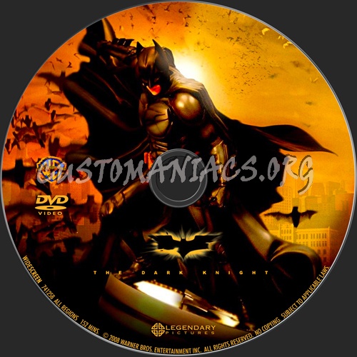The Dark Knight dvd label