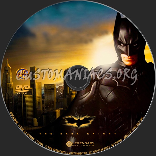 The Dark Knight dvd label