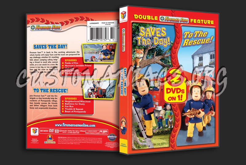 Fireman Sam: Saves the Day! / To the Rescue! dvd cover