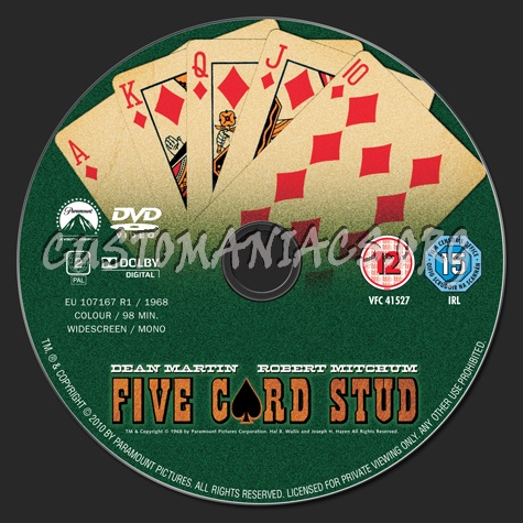 Five Card Stud dvd label