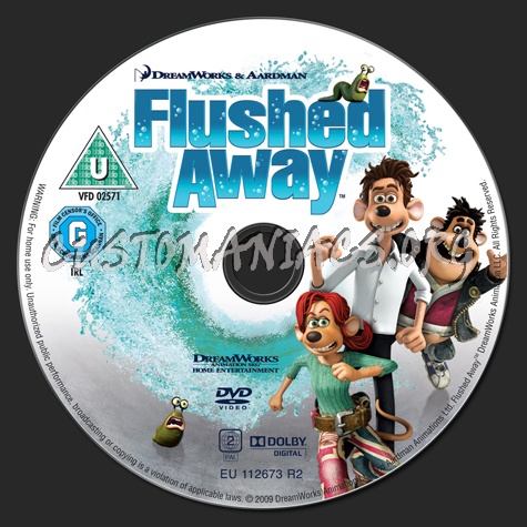 Flushed Away dvd label