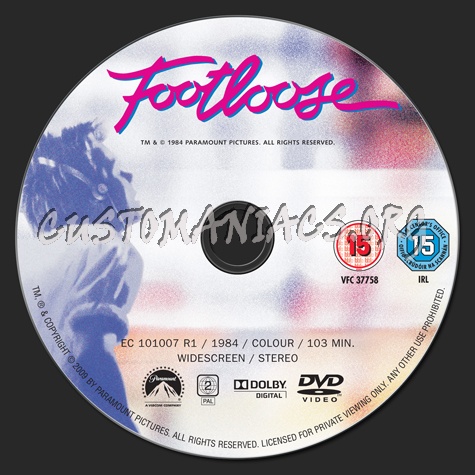 Footloose dvd label