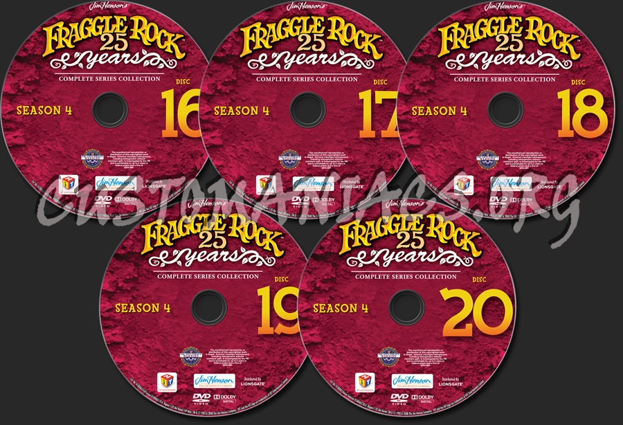 Fraggle Rock: 25 Years Complete Series Collection Season 4 dvd label