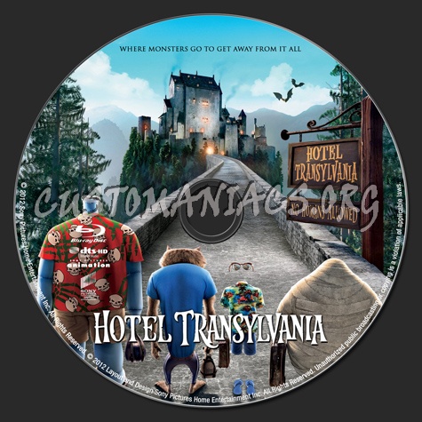 Hotel Transylvania blu-ray label