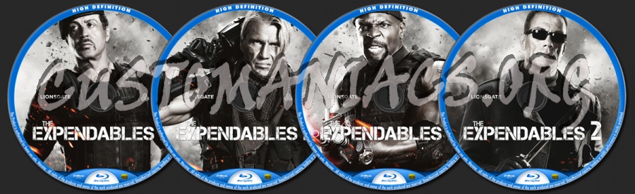 The Expendables 2 blu-ray label
