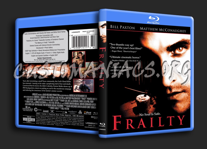 Frailty blu-ray cover