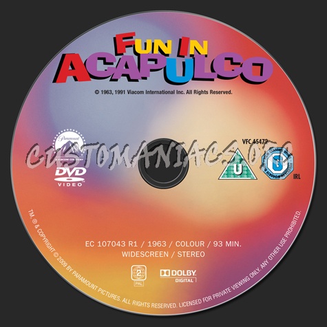 Fun in Acapulco dvd label