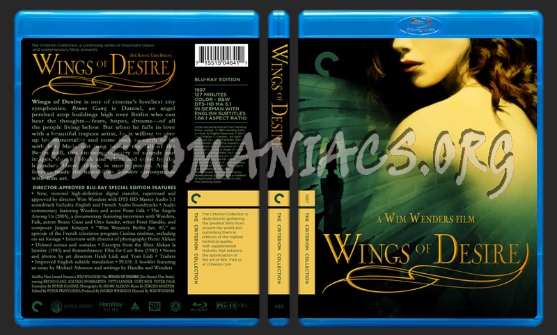 490 - Wings Of Desire blu-ray cover