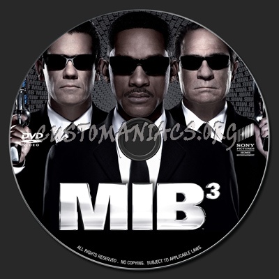 Men In Black III dvd label