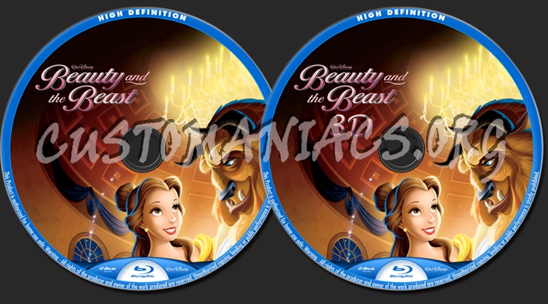 Beauty and the Beast blu-ray label