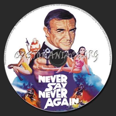 Never Say Never Again blu-ray label