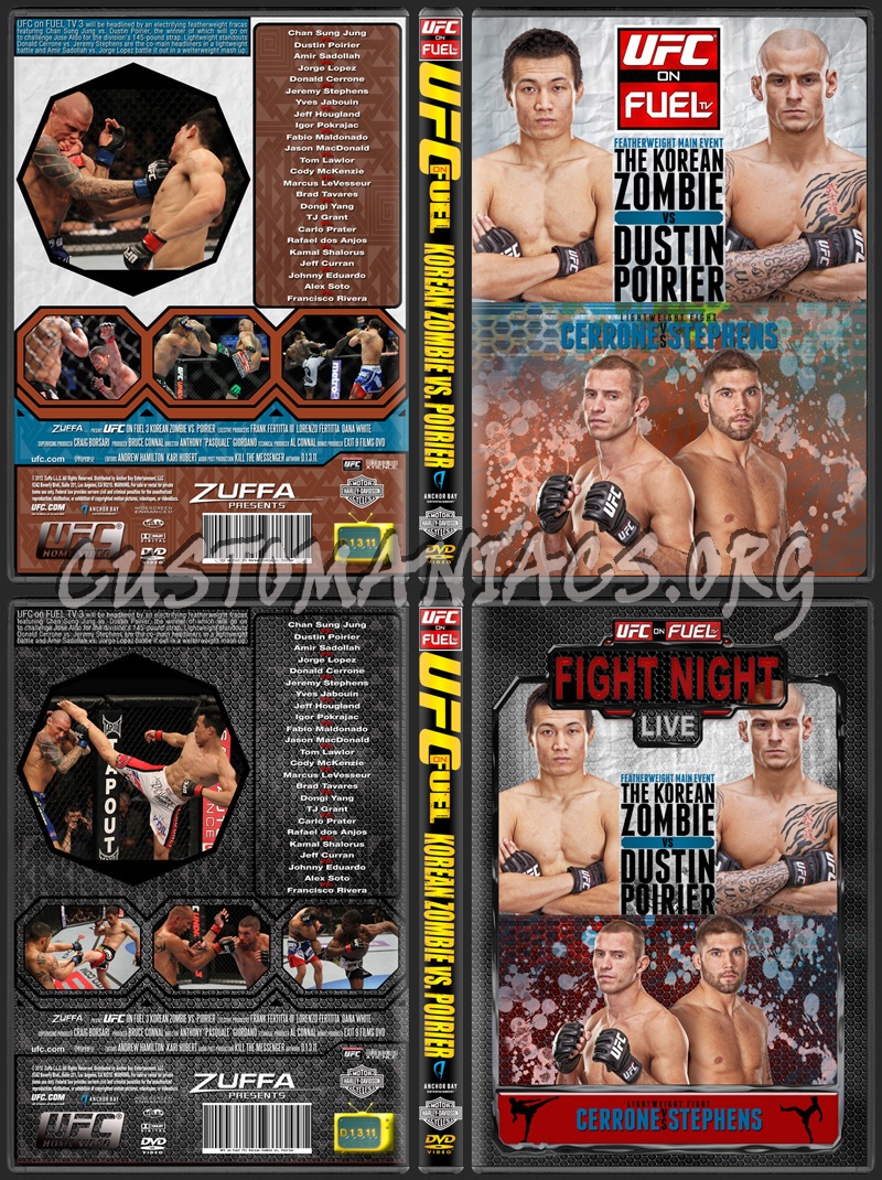 UFC on FUELtv 3 Korean Zombie vs Poirier dvd cover