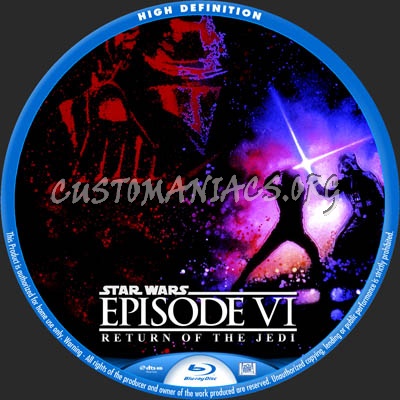 Star Wars Return of the Jedi blu-ray label