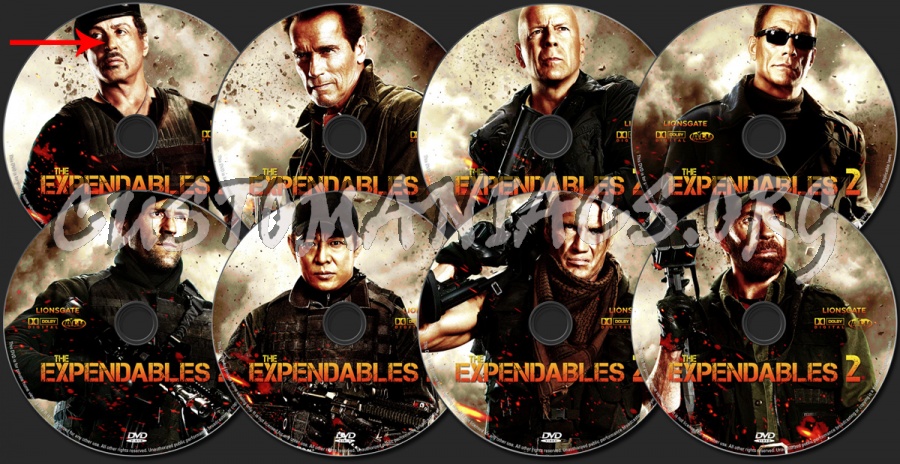 The Expendables 2 dvd label