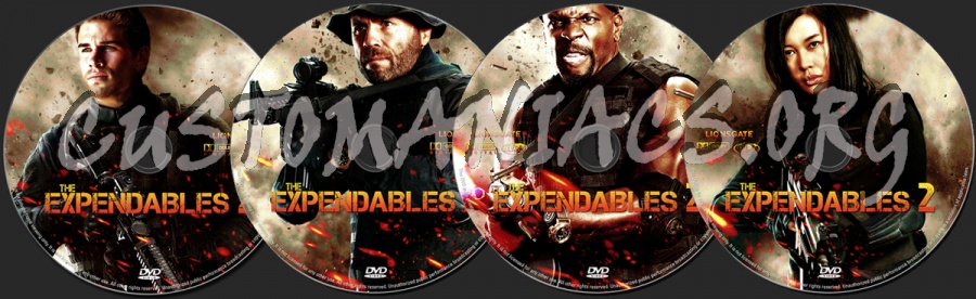 The Expendables 2 dvd label