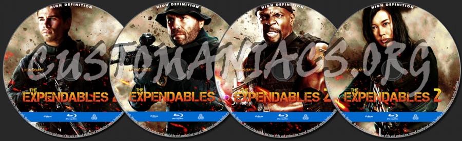 The Expendables 2 blu-ray label