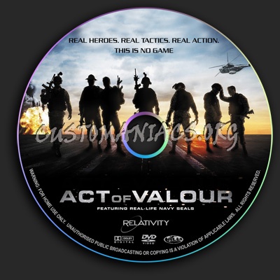 Act of Valour dvd label