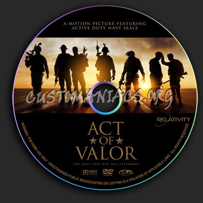 Act of Valor dvd label