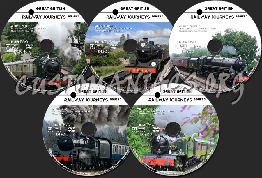 Great British Railway Journeys Series 3 dvd label