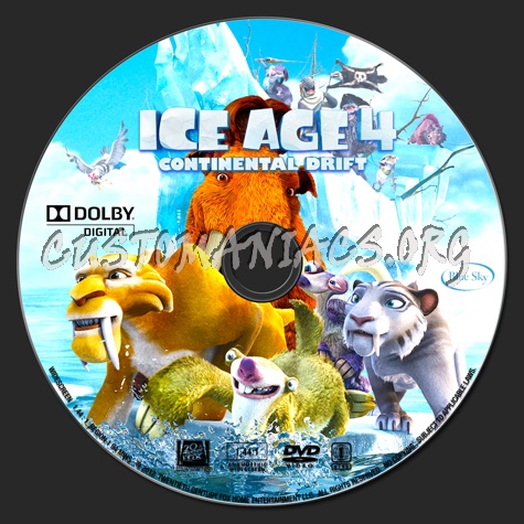 Ice Age 4: Continental Drift dvd label