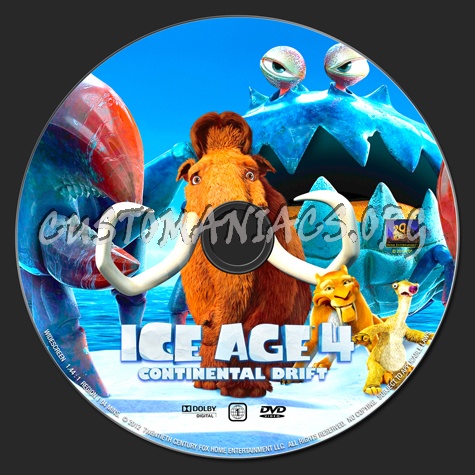 Ice Age 4: Continental Drift dvd label