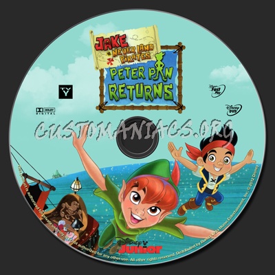 Jake and the Neverland Pirates Peter Pan Returns dvd label