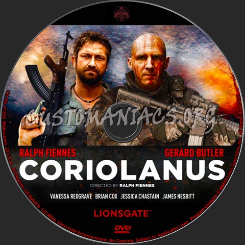 Coriolanus dvd label