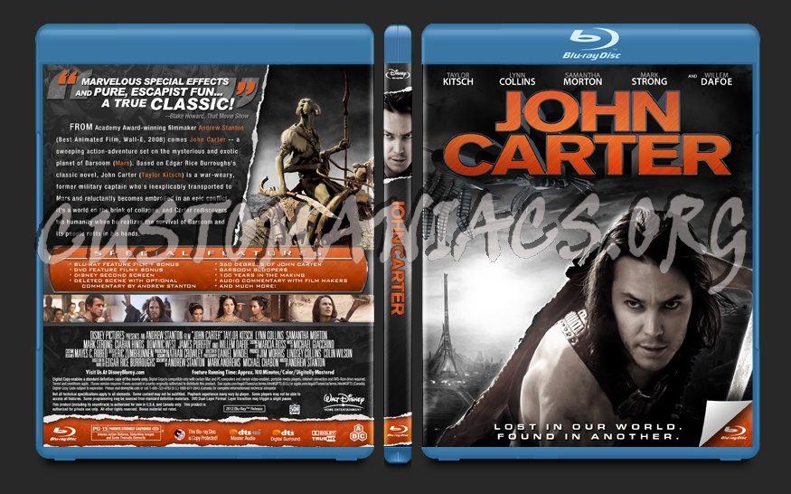 John Carter blu-ray cover