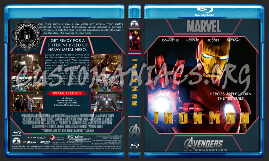 Avengers Collection - Iron Man blu-ray cover