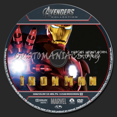 Avengers Collection - Iron Man dvd label