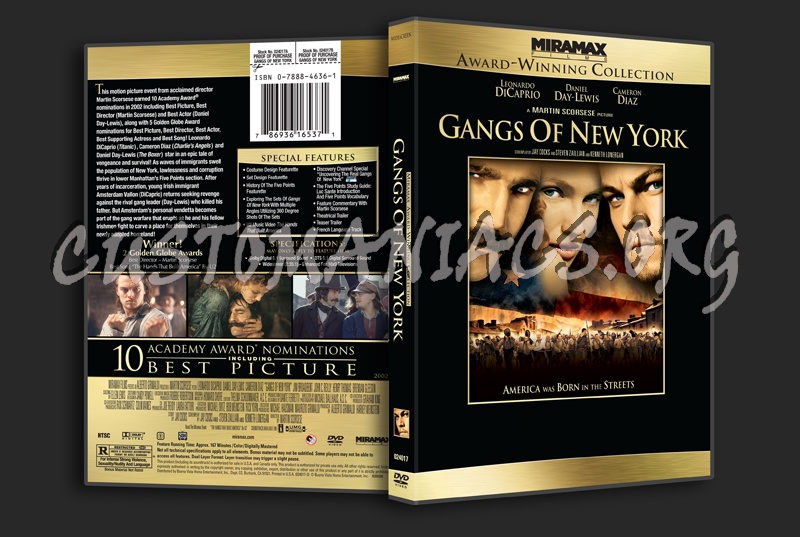 Gangs of New York dvd cover