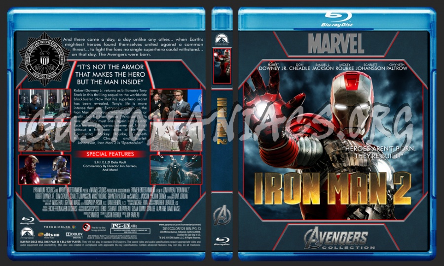 Avengers Collection - Iron Man 2 blu-ray cover