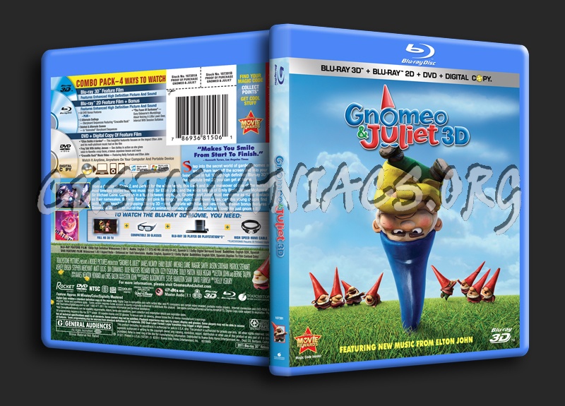 Gnomeo & Juliet 3D blu-ray cover