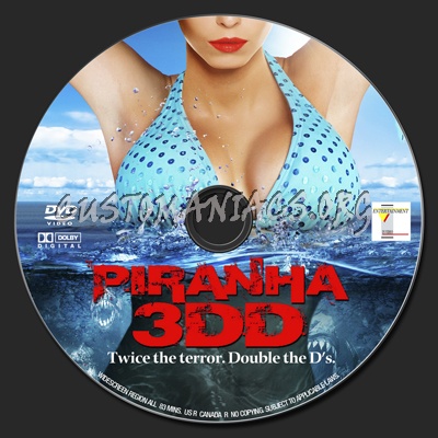 Piranha 3DD dvd label