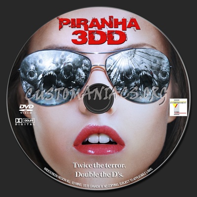 Piranha 3DD dvd label