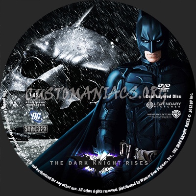 Dark Knight Rises dvd label