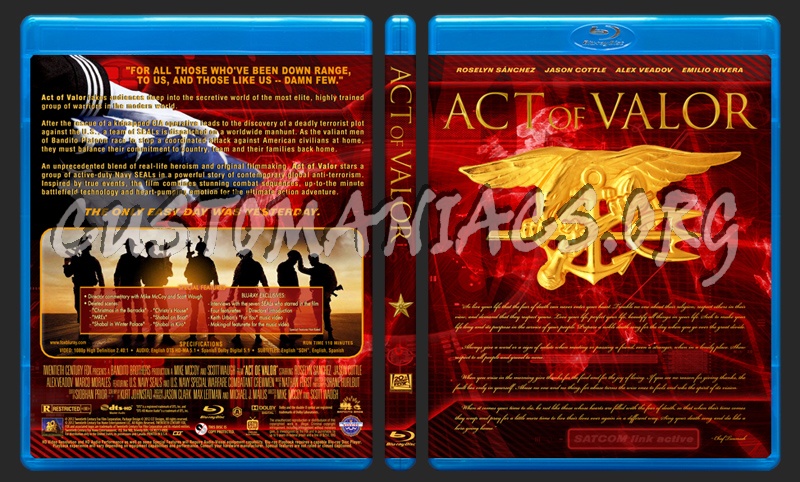 Act Of Valor blu-ray cover