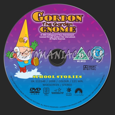 Gordon the Garden Gnome: School Stories dvd label