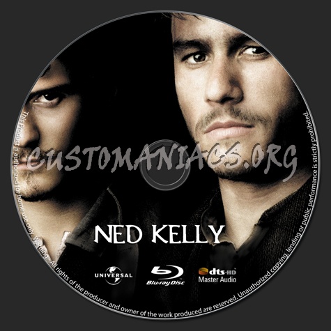 Ned Kelly blu-ray label