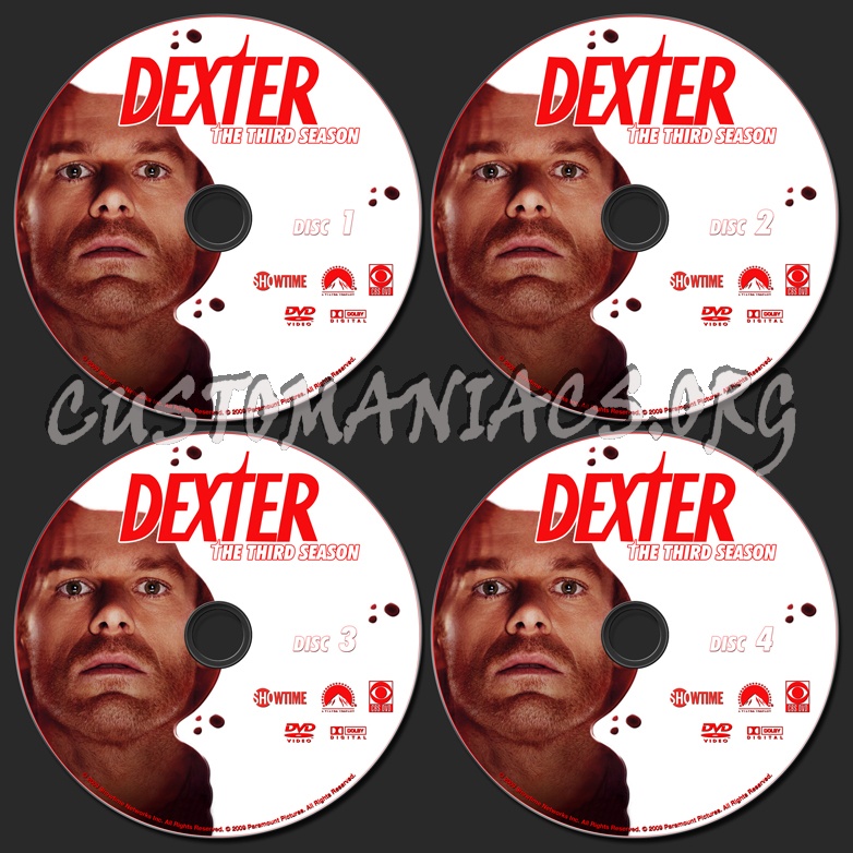 Dexter Season 3 dvd label