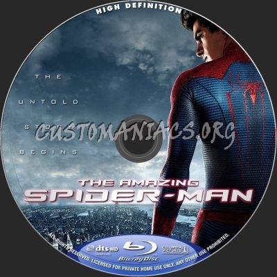 The Amazing Spider-Man blu-ray label